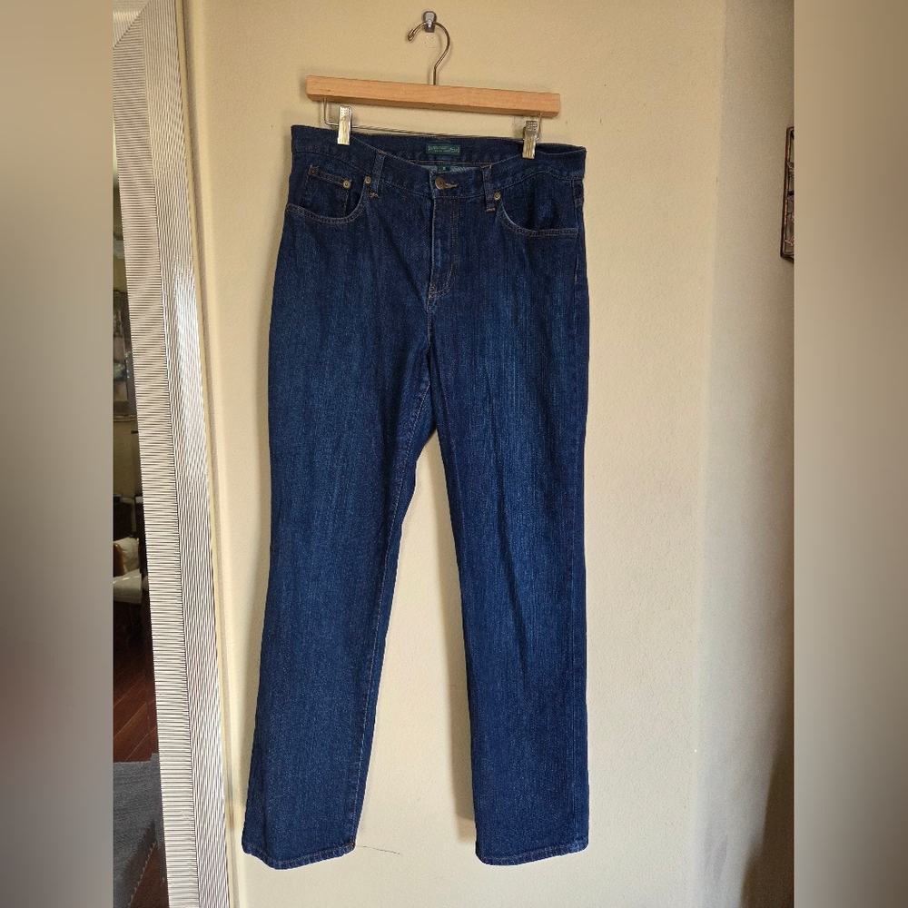 Lauren Ralph Lauren Classic Straight Dark Wash Jeans